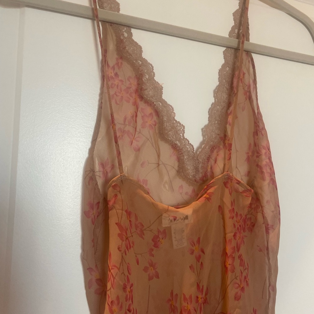 Calvin Klein Pink Floral Lace Chemise